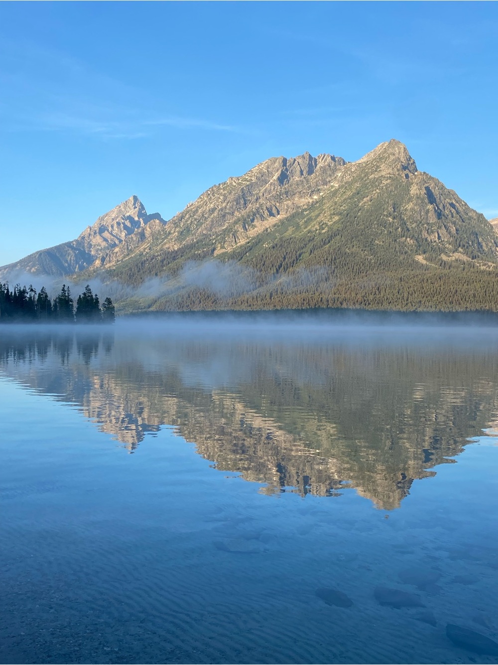 Scenic Mountain Lake Wall Art Print - Blue and Green